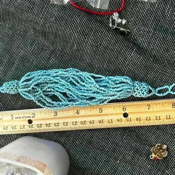 Multi strand seed bead adjustable bracelet - Picture 2 of 2